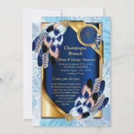 Exotische Papegaai Blauwe toon veren Paar Douche Kaart