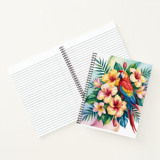 Exotische papegaai notitieboek (Binnen)