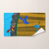 Exotische papegaaien in het bos bad handdoek (Handdoek)