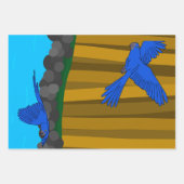 Exotische papegaaien in het bos inpakpapier vel (Voorkant)