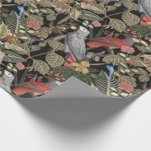 Exotische parrots cadeaupapier (Hoek)
