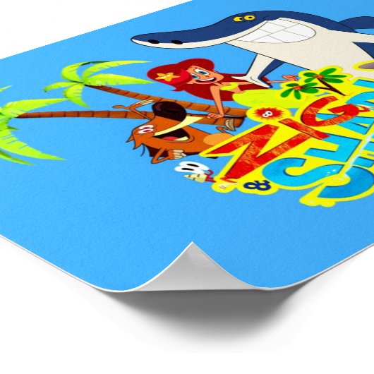 Exotische partij Zig en sharko cartoon Poster (Hoek)
