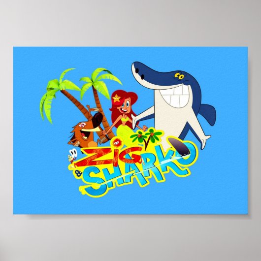 Exotische partij Zig en sharko cartoon Poster (Voorkant)