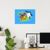 Exotische partij Zig en sharko cartoon Poster (Thuiskantoor)