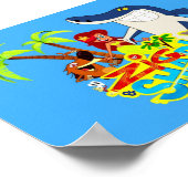Exotische partij Zig en sharko cartoon Poster (Hoek)