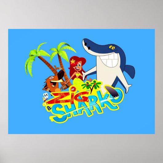 Exotische partij Zig en sharko cartoon Poster (Voorkant)