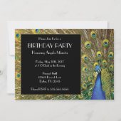  exotische pauw foto verjaardag kaart (Voorkant)