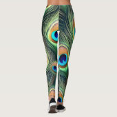 Exotische pauwenveer leggingen  leggings (Achterkant)