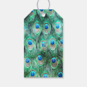 Exotische pauwenveren Gelukkige Verjaardag Cadeaulabel (Achterkant)