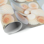 Exotische peach sea Shells, Summer Beach Cadeaupapier (Rol Hoek)