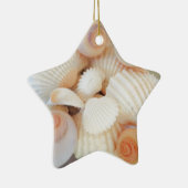 Exotische peach sea Shells, Summer Beach Keramisch Ornament (Rechts)
