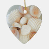 Exotische peach sea Shells, Summer Beach Keramisch Ornament (Rechts)