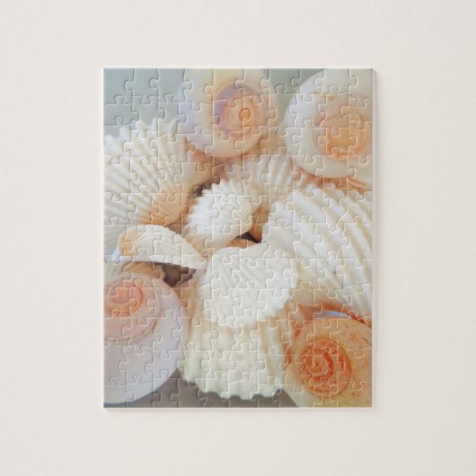 Exotische peach sea Shells, Summer Beach Legpuzzel (Verticaal)