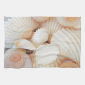 Exotische peach sea Shells, Summer Beach Theedoek (Horizontaal)