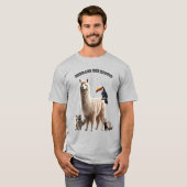 Exotische Pet Lover Llama, Wasbeer, Fret, en Vogel T-shirt (Voorkant volledig)