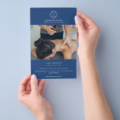 Exotische piek Diepe Cyaan Ocean Blue Wellness Ele Flyer (Hand)