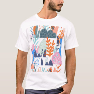 Exotische Planten: helder naadloos patroon T-shirt