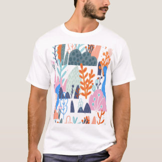 Exotische Planten: helder naadloos patroon T-shirt