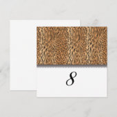 Exotische print dierenvellen receptie tafelnummer (Voorkant / Achterkant)