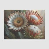 Exotische Protea Tuin Decoupage Tissuepapier (Voorkant)