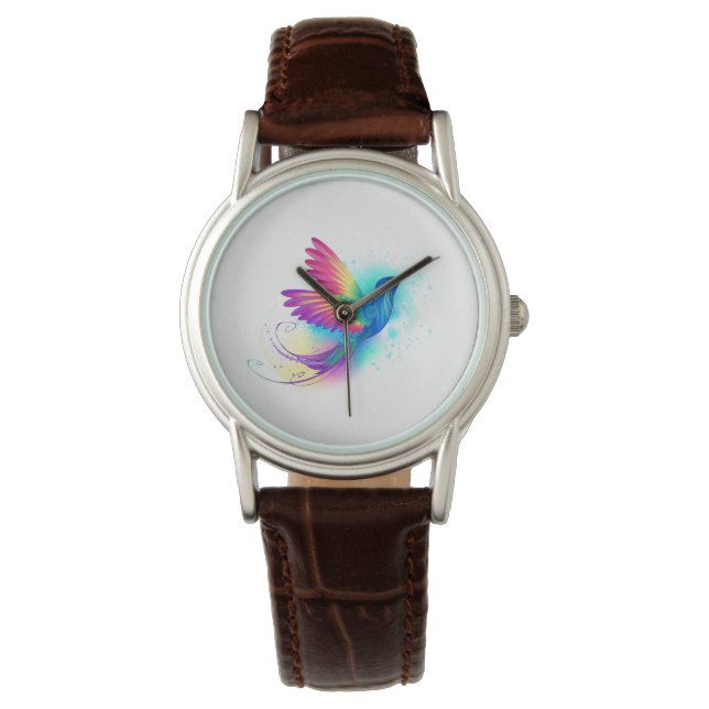 Exotische Regenboog Kolibrie Horloge (Voorkant)