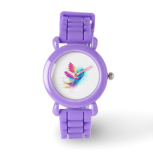 Exotische Regenboog Kolibrie Horloge