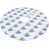 Exotische Regenboog Kolibrie Kerstboom Rok (Gekanteld)