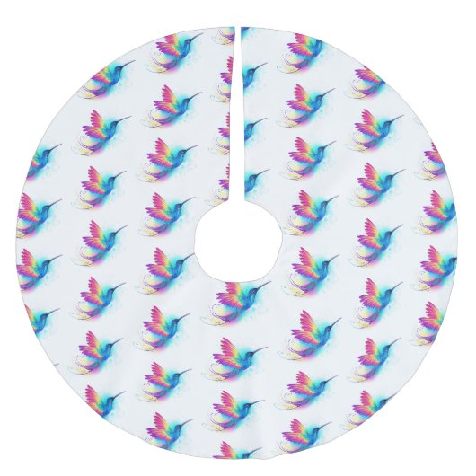 Exotische Regenboog Kolibrie Kerstboom Rok (Voorkant)