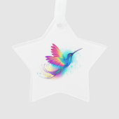 Exotische Regenboog Kolibrie Ornament (achterkant)
