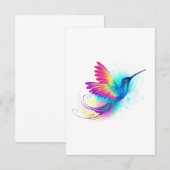 Exotische Regenboog Kolibrie RSVP Kaartje (Voorkant / Achterkant)