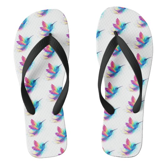 Exotische Regenboog Kolibrie Teenslippers (Voetbed)