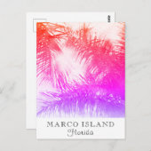 *~* Exotische reis AP25 aanpassen - Palm Leaf Briefkaart (Voorkant / Achterkant)