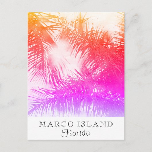 *~* Exotische reis AP25 aanpassen - Palm Leaf Briefkaart (Voorkant)