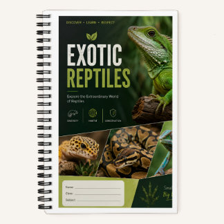 Exotische reptielen notitieboek omslag | Premium n
