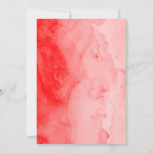 Exotische rode hibiscus bloem kunst bruiloft save the date (Achterkant)