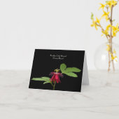 Exotische rode passie-bloem verzamelbare groet kaart (Gele Bloem)