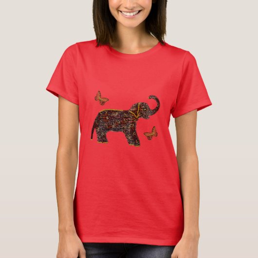 Exotische Roos Elephant T-Shirt (Voorkant)