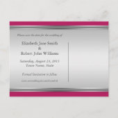 Exotische roze alfabetisering sparen het Briefkaar Aankondigingskaart (Achterkant)