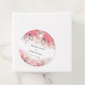 Exotische roze anananas Blush Weddenschap Bedankt Bedankjes Labels (In situ)