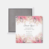 Exotische roze anananas Blush Weddenschap Bedankt Magneet (Voorkant / Achterkant)