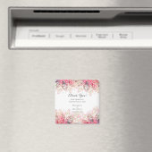 Exotische roze anananas Blush Weddenschap Bedankt Magneet (Insitu (Vaatwasser))