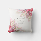 Exotische roze anananas Blush Weddenschap Kussen (Voorkant)