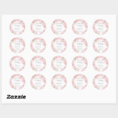 Exotische roze anananas Blush Weddenschap Ronde Sticker (Vel)