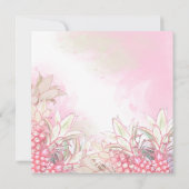 Exotische Roze Ananassen Save The Date (Achterkant)