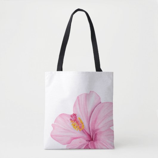 Exotische Roze Bloem Tote Bag (Voorkant)