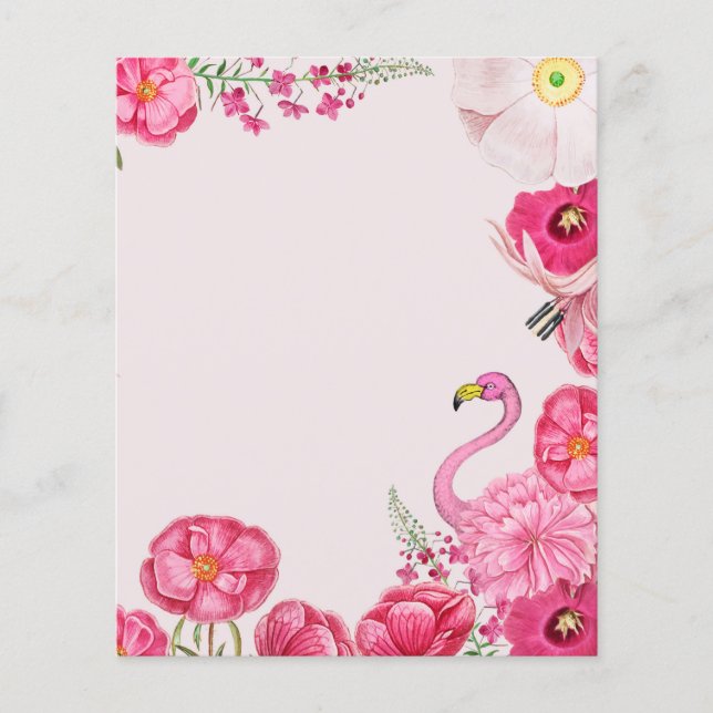 Exotische roze flamingo garden scrapbook (Voorkant)