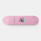 Exotische roze flamingo Summer Sparkle Name Tropic Persoonlijk Skateboard (Horizontaal)