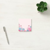 Exotische roze flamingo tuin 2 post-it® notes (Kantoor)