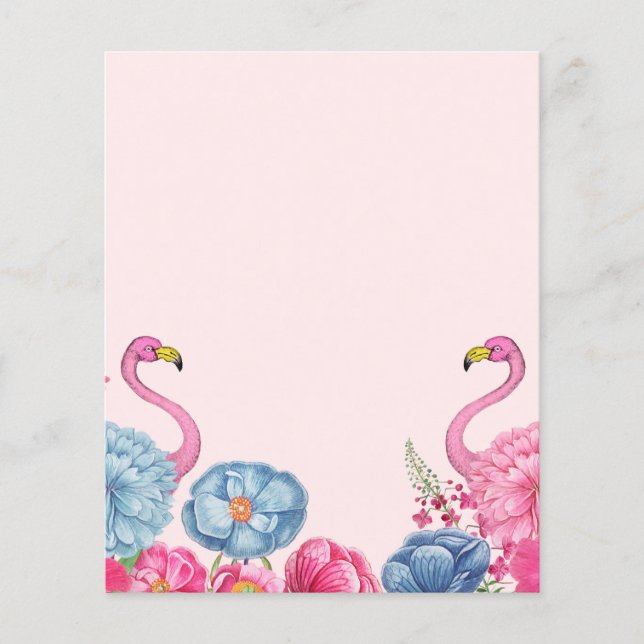 Exotische roze flamingo tuin 2 Scrapbook Paper (Voorkant)