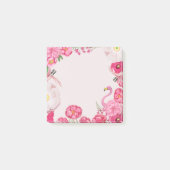 Exotische roze flamingo tuin post-it® notes (Voorkant)